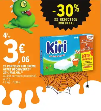 E.Leclerc 24 portions KIRI crème offre découverte 29% mat.gr. offre