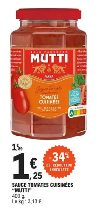 E.Leclerc Sauce tomates cuisinées "MUTTI" offre