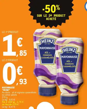 E.Leclerc Mayonnaise "HEINZ" offre