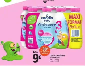E.Leclerc Lait de croissance "CANDIA BABY" offre