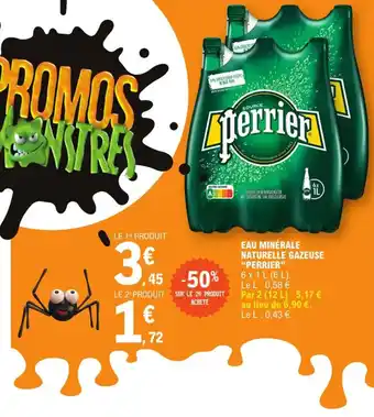 E.Leclerc Eau minérale naturelle gazeuse "PERRIER" offre