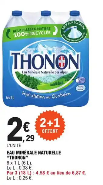 E.Leclerc Eau minérale naturelle "THONON" offre