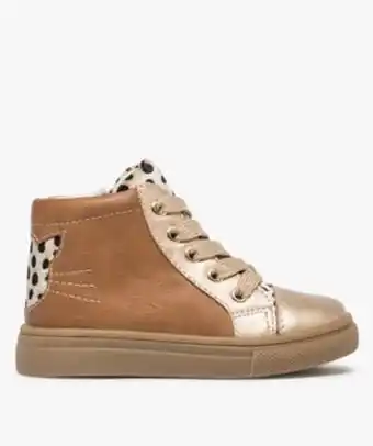 Gémo Baskets bébé fille zippées avec contrefort tête de chat vue1 - gemo(bebe debt) - gemo offre