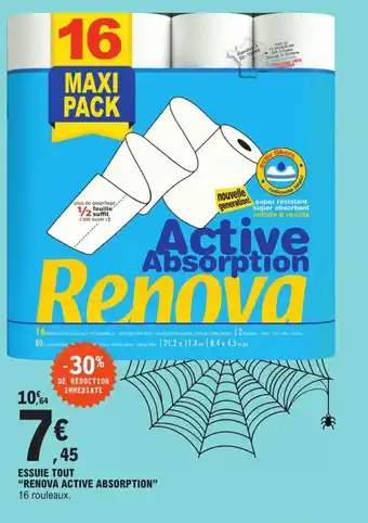 E.Leclerc Essuie tout "RENOVA ACTIVE ABSORPTION" offre