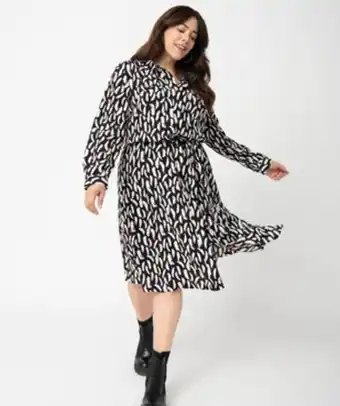 Gémo Robe chemise femme grande taille à manches longues et motifs vue1 - gemo (g taille) - gemo offre