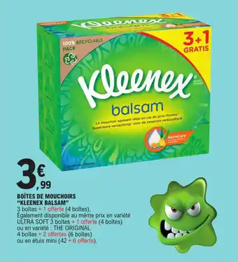 E.Leclerc Boîtes de mouchoirs "KLEENEX BALSAM" offre