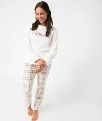 Gémo Pyjama femme chaud en maille peluche et polaire vue1 - gemo(homwr fem) - gemo offre