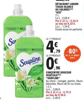 E.Leclerc Concentré douceur vegétale "SOUPLINE" offre