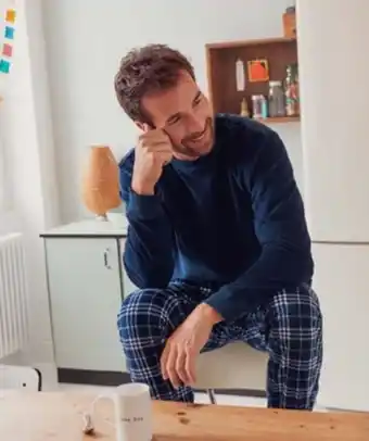 Gémo Pyjama homme chaud et douillet avec bas à carreaux vue1 - gemo(homwr hom) - gemo offre