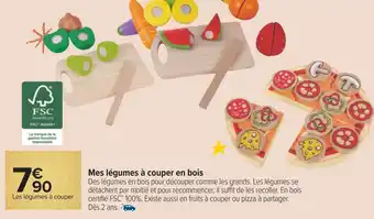 Carrefour Mes légumes à couper en bois offre