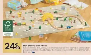 Carrefour Mon premier train en bois offre