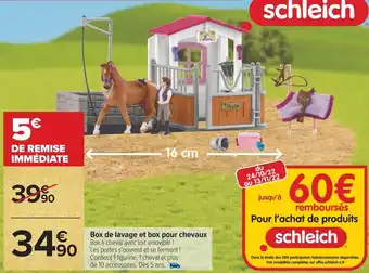 Carrefour Schleich box de lavage et box pour chevaux offre