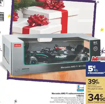 Mondo motors mercedes amg f1 radiocommandée 1:18ème