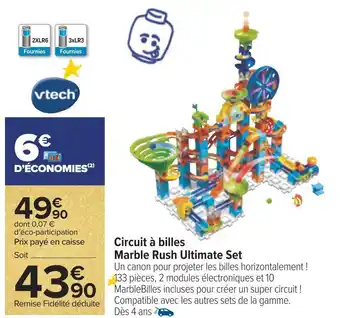 Carrefour Vtech circuit à billes marble rush ultimate set offre