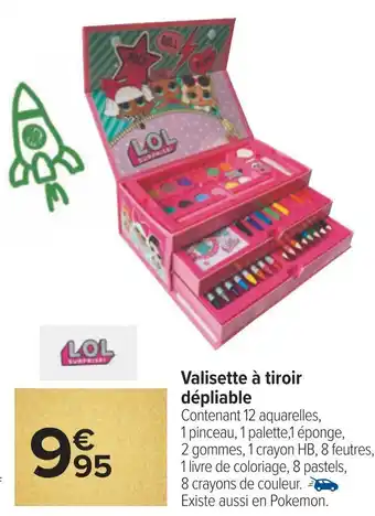 Lol valisette à tiroir dépliable