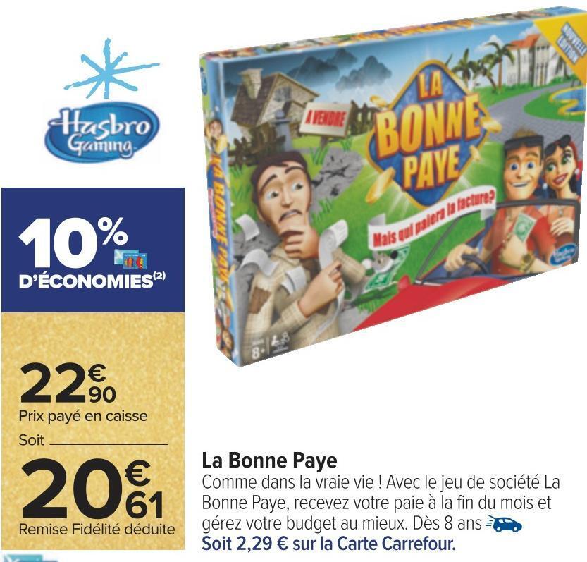 Promo Hasbro la bonne paye chez