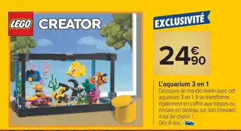 Carrefour Lego l’aquarium 3 en 1 offre
