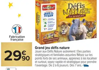Carrefour Bioviva grand jeu défis nature offre