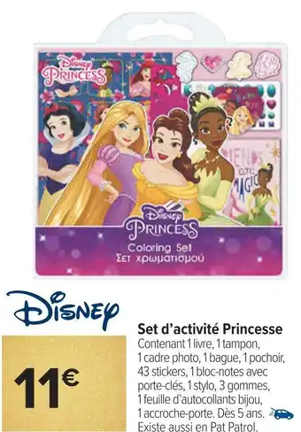 Carrefour Disney set d’activité princesse offre