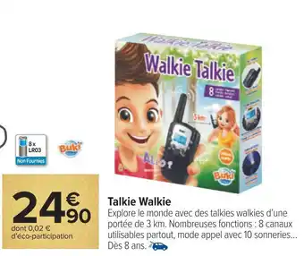 Carrefour Buki talkie walkie offre
