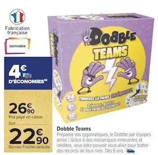 Carrefour Asmodee dobble teams offre
