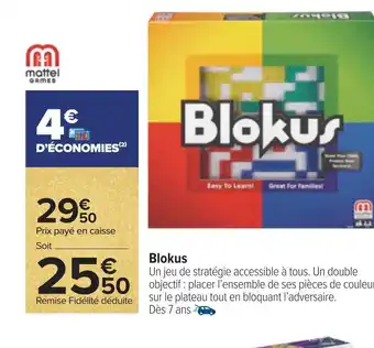 Carrefour Mattel blokus offre