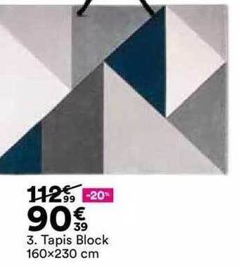 BUT Tapis block 160x230 cm offre