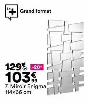 BUT Miroir enigma 114x66 cm offre