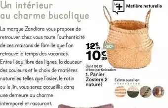 BUT Panier zostere 2 naturel offre
