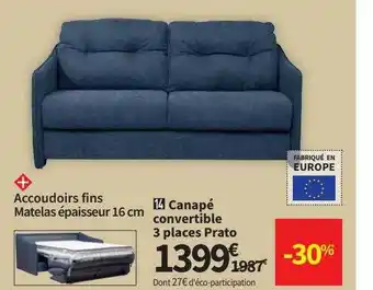 Conforama Canapé convertible 3 places prato offre