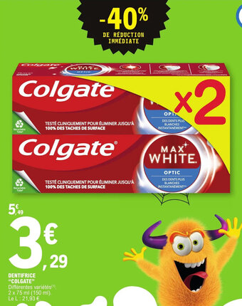 E.Leclerc Dentifrice "COLGATE" offre