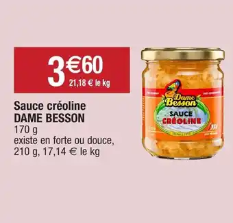 Migros Sauce Créoline Dame Besson offre