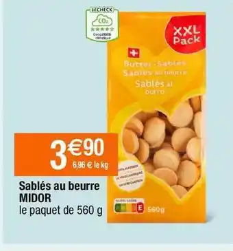 Migros Sablés au beurre midor offre