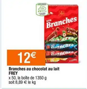 Migros Branches au chocolat au lait frey offre