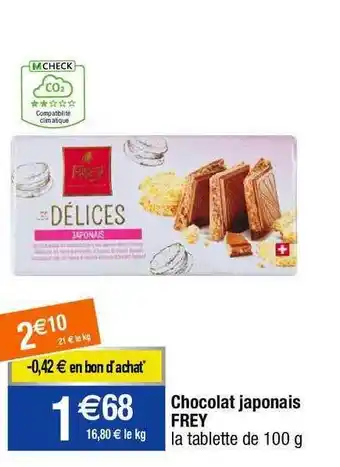 Migros Chocolat japonais frey offre