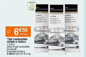 Migros Gel combustible cucina & tavola offre