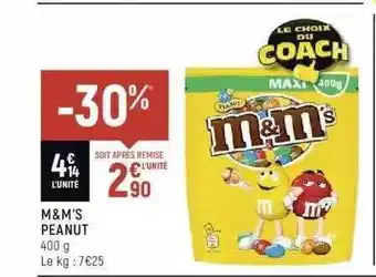 Spar M&m's peanut offre