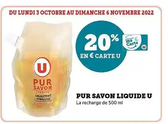 Super U Pur savon liquide u offre