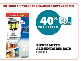 Super U Pièges mites alimentaires raid offre