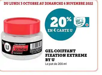 Super U Gel coiffant fixation extrême by u offre