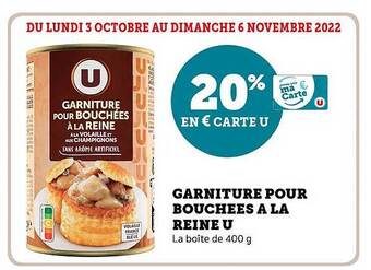Super U Garniture pour bouchées à la reine u offre