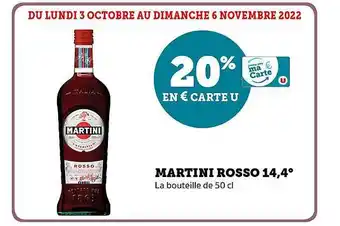 Super U Martini rosso 14,4° offre
