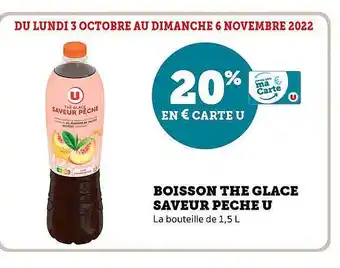 Super U Boisson thé glacé saveur pêche u offre