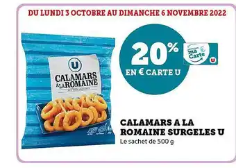 Super U Calamars à la romaine surgelés u offre