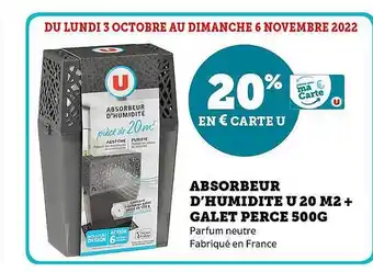 Absorbeur d'humidité u 20 m² + galet perce 500 g