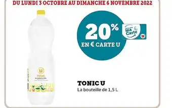 Super U Tonic u offre