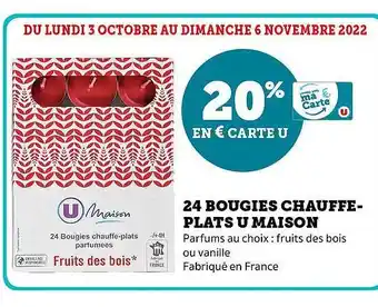 Super U 24 bougies chauffe-plats u maison offre