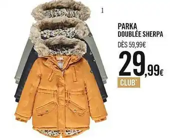 Orchestra Parka doublée sherpa offre