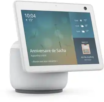 Boulanger Assistant vocal amazon echo show 10 blanc offre