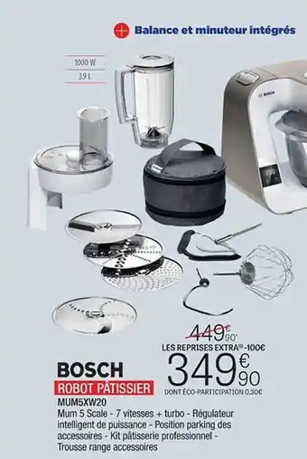 Extra Robot pâtissier bosch offre